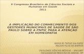 V Congresso Brasileiro de Ciências Sociais e Humanas em Saúde 2011
