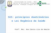 Universidade  de  Cuiabá - UNIC Núcleo  de  Disciplinas Integradas