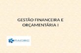 GESTÃO FINANCEIRA E ORÇAMENTÁRIA I