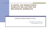 O PAPEL DO MINISTÉRIO PÚBLICO NA GESTÃO DE RECURSOS HÍDRICOS
