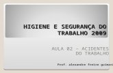 HIGIENE E SEGURANÇA  DO TRABALHO 2009