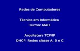 Redes de Computadores Técnico em Informática  Turmas: MBI1  e  NBI1 Arquitetura  TCP/IP