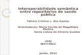 Interoperabilidade semântica entre repositórios de saúde pública Fatima  Cristina L. dos Santos