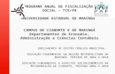 PROGRAMA ANUAL DE FISCALIZAÇÃO  SOCIAL – TCE/PR UNIVERSIDADE ESTADUAL DE MARINGÁ