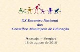 XX Encontro Nacional  dos  Conselhos Municipais de Educação
