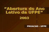 “Abertura do Ano Letivo da UFPE“