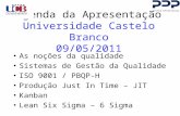 Agenda da Apresentação Universidade Castelo Branco 09/05/2011