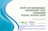 Teste de Regressão  Microsoft Test Manager Visual Studio 2010