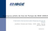 A  pesquisa  piloto de Uso do Tempo do IBGE 2009/2010