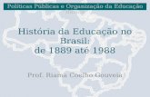 História da Educação no Brasil: de 1889 até 1988