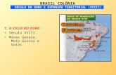 O CICLO DO OURO Século XVIII. Minas Gerais,          Mato Grosso e         Goiás