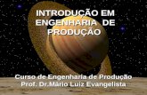 Curso de Engenharia de Produção Prof. Dr.Mário Luiz Evangelista