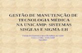 GESTÃO DE MANUTENÇÃO DE  TECNOLOGIA MÉDICA  NA UNICAMP: SISTEMAS  SISGEAS E SIGMA-EH