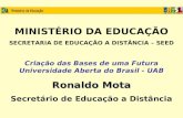 MINISTÉRIO DA EDUCAÇÃO SECRETARIA DE EDUCAÇÃO A DISTÂNCIA – SEED