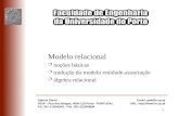 Modelo relacional noções básicas tradução do modelo entidade-associação álgebra relacional
