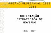 PLANO PLURIANUAL 2008 - 2011