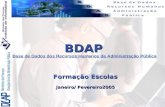 BDAP Base de  D ados dos Recursos Humanos da Administração Pública