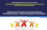 PRESTAÇÃO DE CONTAS DAS ENTIDADES DE INTERESSE SOCIAL: ASPECTOS GERAIS E CONTÁBEIS.