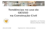 Tendências no uso do GESSO  na Construção Civil
