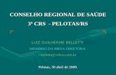 CONSELHO REGIONAL DE SAÚDE 3ª CRS  - PELOTAS/RS