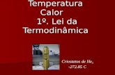 Temperatura  Calor     1º. Lei da Termodinâmica