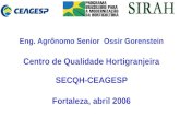 Eng. Agrônomo Senior  Ossir Gorenstein Centro de Qualidade Hortigranjeira SECQH-CEAGESP