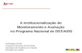 A institucionalização do  Monitoramento e Avaliação  no Programa Nacional de DST/AIDS