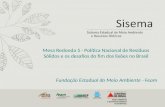 Mesa Redonda 5 - Política Nacional de Resíduos Sólidos e os desafios do fim dos lixões no Brasil