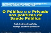 O Público e o Privado nas políticas de Saúde Pública