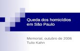 Queda dos homicídios em São Paulo