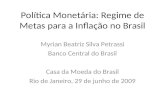 Política Monetária: Regime de Metas para a Inflação no Brasil