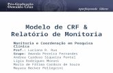 Modelo  de CRF &  Relatório  de  Monitoria