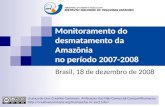Monitoramento do desmatamento da Amazônia no período 2007-2008