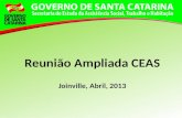 Reunião Ampliada CEAS Joinville,  Abril , 2013
