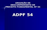 ARGUIÇÃO DE DESCUMPRIMENTO DE PRECEITO FUNDAMENTAL Nº 54
