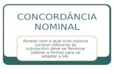 CONCORDÂNCIA NOMINAL