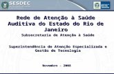 Rede de Atenção à Saúde Auditiva do Estado do Rio de Janeiro