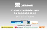 Emissão de debêntures R$ 300.000.000,00