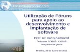 Utilização de Fóruns para apoio ao desenvolvimento e implantação de software