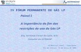 IV FÓRUM PERMANENTE DO GÁS LP Painel I A importância do fim das  restrições de uso do Gás LP