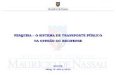 PESQUISA –  O SISTEMA  DE TRANSPORTE PÚBLICO NA OPINIÃO DO RECIFENSE