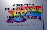 ASPECTOS RELEVANTES DAS  UNIÕES HOMOAFETIVAS  Adriana Galvão Moura Abílio