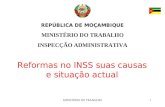 REPÚBLICA DE MOÇAMBIQUE MINISTÉRIO DO TRABALHO INSPECÇÃO ADMINISTRATIVA