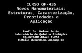 CURSO QF-435 Novos Nanomateriais: Estruturas, Caracterização, Propriedades e Aplicação