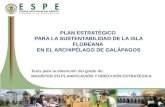 PLAN  ESTRATÉGICO  PARA LA SUSTENTABILIDAD DE LA ISLA FLOREANA  EN EL ARCHIPÉLAGO DE GALÁPAGOS