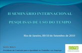 II SEMINÁRIO INTERNACIONAL  PESQUISAS DE USO DO TEMPO