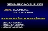SEMINÁRIO NO BURUNDI