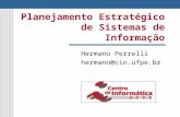 Planejamento Estratégico de Sistemas de Informação