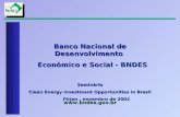 Banco Nacional de Desenvolvimento    Econômico e Social - BNDES Seminário