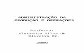 ADMINISTRAÇÃO DA PRODUÇÃO E OPERAÇÕES Professor Alexandre Silva de Oliveira Dr. 200 9